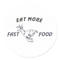 FASTFOOD_DEER ROUND STICKER