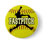 Fastpitch Pinback Button