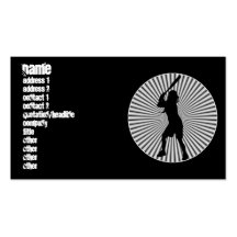 Fastpitch Softball Batter Profile Cards Business Card