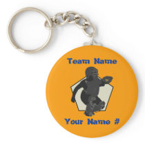 Fastpitch Softball Catcher Keychain