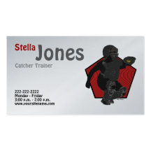 Fastpitch Softball Catcher's Profile Cards Business Card Templates