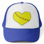 Fastpitch Softball Heart Cap Hats
