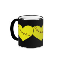 Fastpitch Softball Heart Mug