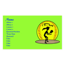 Fastpitch Softball Profile Cards Business Card