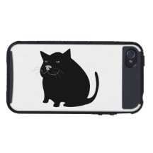 Fat Black Cat iPhone 4/4S Case