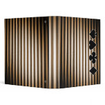 Fat Black & Orange Stripes & Card Suits Binders