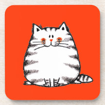 fat cat beverage coaster