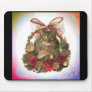 Fat Cat Christmas Basket Mouse Pad