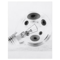 FAT LIGHT BULB B&W NEGATIVE