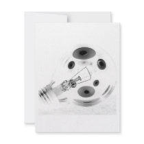 FAT LIGHT BULB B&W NEGATIVE