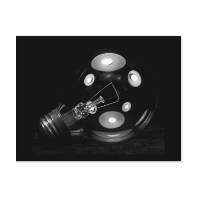FAT LIGHT BULB B&W by VoXeeD