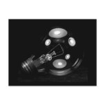 FAT LIGHT BULB B&W postcards