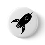 Fat Retro Rocket Ship Black