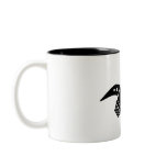 Fat Retro Rocket Ship Black Coffee Mugs