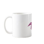 Fat Retro Rocket Ship Pink Coffee Mug