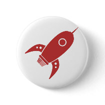 Fat Retro Rocket Ship Red