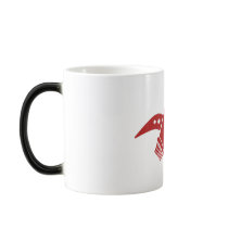 Fat Retro Rocket Ship Red Coffee Mug