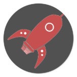 Fat Retro Rocket Ship Red