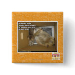Fat roommate pinback button