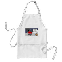 Fat Stuck Santa Funny Christmas Dancing Cartoon Apron