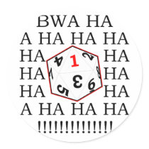 Fatal Roll Round Stickers