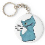 Fatboy Babushka's Lucky Blue Kitty Keychain