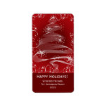 fatfatin Abstract Red X'mas Tree Swirls Holiday La