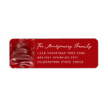 fatfatin Abstract Red X'mas Tree Swirls Holiday La