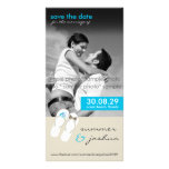 fatfatin Aqua Flip Flops Save Date Announcement Customized Photo Card