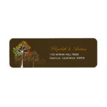 fatfatin Autumn Fall Trees Brown Address Labels