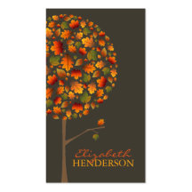 fatfatin Autumn Leaves Pop Tree Business Card