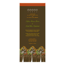 fatfatin Autumn Trees Wedding Invitation