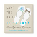 fatfatin Beach Aqua Flip Flops Save The Date