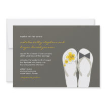fatfatin Beach Hibiscus Flip Flops Wedding Invitat