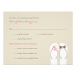 fatfatin Beach Pink Flip Flops Wedding RSVP Card Custom Invitations