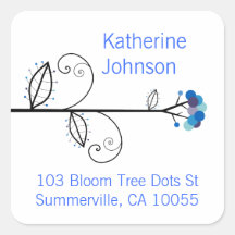 fatfatin Bloom Tree Dots Address Label Stickers