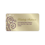 fatfatin Boho Purple Spirals Address Labels labels