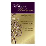 fatfatin Boho Purple Spirals Golden Businesscard business cards
