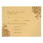 fatfatin Boho Purple Spirals Wedding RSVP Card invitations