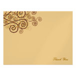 fatfatin Boho Purple Spirals Wedding Thank You invitations