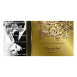fatfatin Boho Purple Spirals Wedding Thank You photo cards