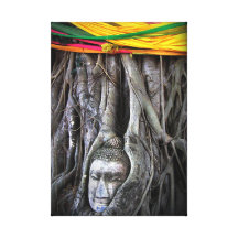 fatfatin Buddha And The Tree Wrapped Canvas Canvas Prints