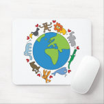 fatfatin Cartoon Animals Of The World Mousepad
