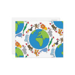 fatfatin Cartoon Animals Of The World Postcard