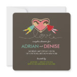 fatfatin Cartoon Boy Hearts Girl Couples Shower Custom Invite