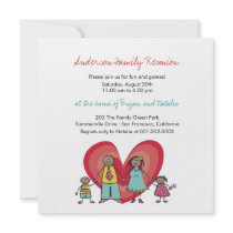 fatfatin Cartoon Happy Family Reunion Party Invite