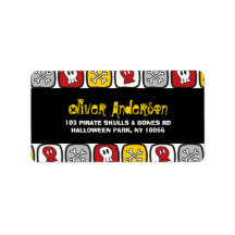 fatfatin Cartoon Skulls & Bones  Address Labels