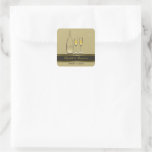 fatfatin Champagne Bubbles Gold Wedding Sticker