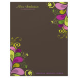 fatfatin Colourful Floral Deco Leaves Letterhead