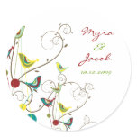fatfatin Colourful Summer Bird and Swirls Sticker